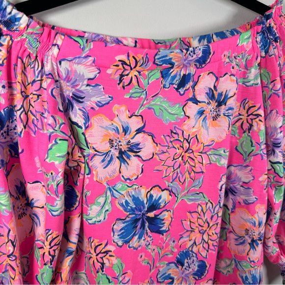 Lilly Pulitzer Lessa Top, Pink Isle Last Bud Not Least - Picture 7 of 14